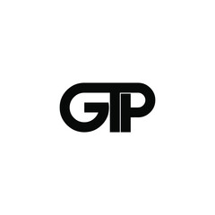 gtp letter initial monogram logo design