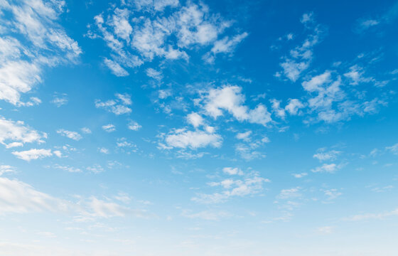 panorama blue sky with cloud and sunshine background