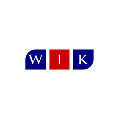 WIK Letter Initial Logo Design Template Vector Illustration