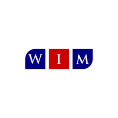 WIM Letter Initial Logo Design Template Vector Illustration