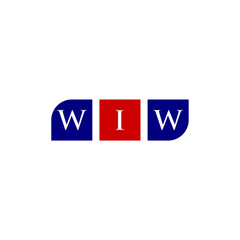 WIW Letter Initial Logo Design Template Vector Illustration