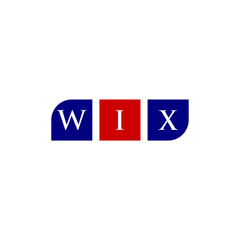 WIX Letter Initial Logo Design Template Vector Illustration