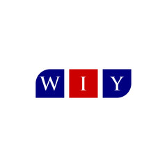 WIY Letter Initial Logo Design Template Vector Illustration