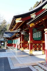 Shiogama City, Miyagi Prefecture Japan, December 2021. Buildings of Shiogama Shrine, etc.