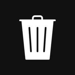 Trash icon on grey background