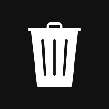 Trash icon on grey background
