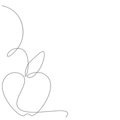 Apple fruit silhouette vector illustration