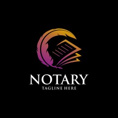 modern notary or law firm logo design - obrazy, fototapety, plakaty