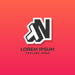 TN or NT Letter logo concept inspiration
