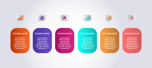Infographics design template, 3D Business concept with 5 steps or options, can be used for workflow layout, diagram, annual report, web design. Creative banner, label vector