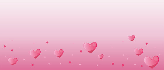 Heart decoration illustration. Heart banner for Valentine's day, Mother's day, Women's day promotion, design, frame.
Vector illustration.