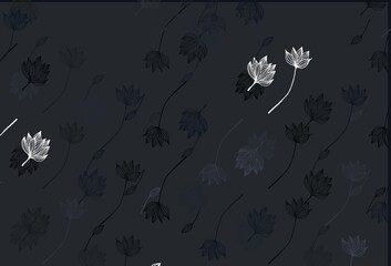 Light Black vector sketch background.