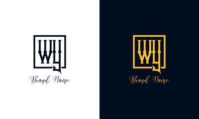 Minimal Abstract letter WY logo.