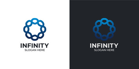 modern technology style infinity logo
