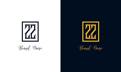 Minimal Abstract letter ZZ logo.