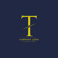 Premium Vector T initial letter Logotype for luxury branding. Elegant and stylish design for your Elite company.