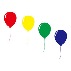 Colorful balloons vector symbol illustration
