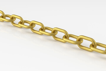 3d rendering industry metallic chain