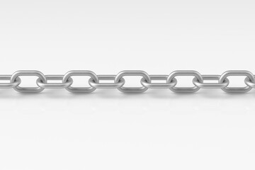 3d rendering industry metallic chain