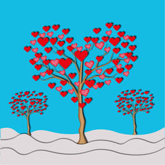 a series of vivid illustrations dedicated to valentine's day