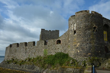 Fototapeta na wymiar Carrickfergus Castle is a Norman-style castle in Carrickfergus, Northern Ireland.