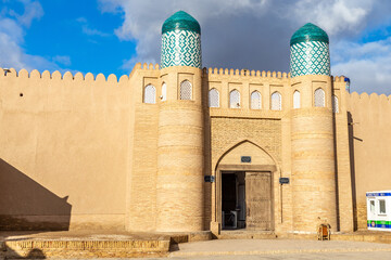 The Kunya Ark Citadel, Ichan Kala (or Itchan Qala is walled inner town of the city of Khiva, a UNESCO World Heritage Site), Khiva city, Uzbekistan.