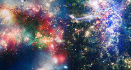Panorama view universe space shot of milky way galaxy Elements of this Image Furnished by NASA
