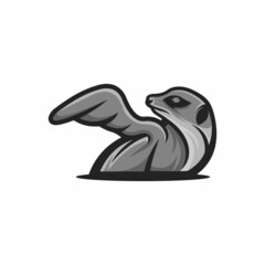 Meerkat mascot esport logo design