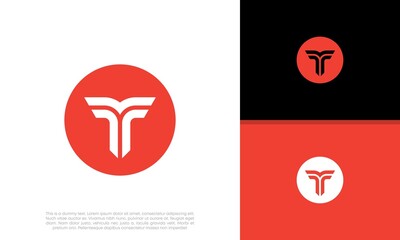 Initials T logo design. Initial Letter Logo.