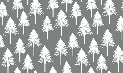 Christmas tree cheer seamless repeating pattern background. Trendy for fabric, texitle print, wallpaper, background, wrapping or invitation cards, packaging.