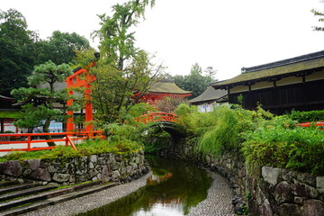 Fototapeta na wymiar Shimogamo Shrine or Shimogamo-jinja in Kyoto, Japan - 日本 京都 下鴨神社 