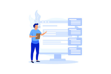 Software requirement description illustration exclusive design inspiration  