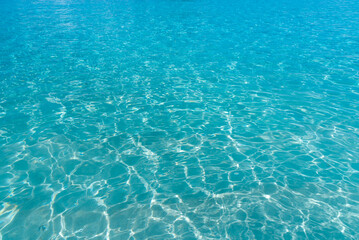 transparent blue water surface, seascape for background