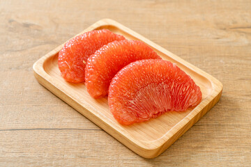 fresh red pomelo fruit or grapefruit