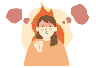 怒り心頭の女性