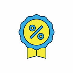 Filled outline Discount percent tag icon isolated on white background. Shopping tag sign. Special offer sign. Discount coupons symbol. Vector