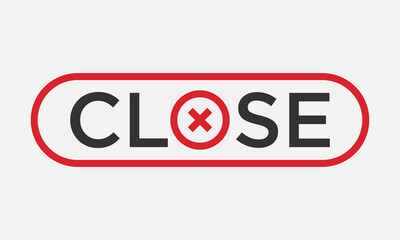 Close icon vector sign. Cancel symbol web design. Error, denied, avoid or wrong data button.