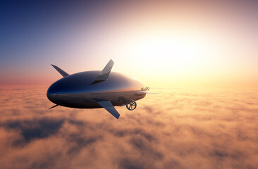 Fototapeta na wymiar The airship