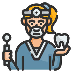 dentist line icon