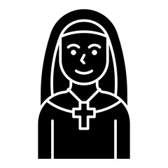 nun glyph icon