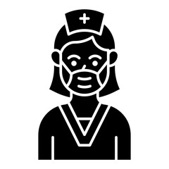 nurse glyph icon