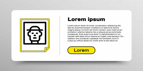 Line Photo icon isolated on white background. Colorful outline concept. Vector