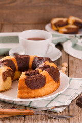 Marble ring cake.
