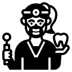 dentist glyph icon