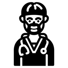 doctor glyph icon