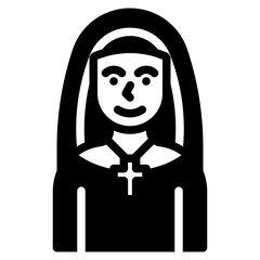 nun glyph icon