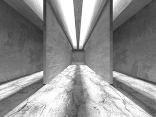Abstract architecture interior background. Empty concrete room