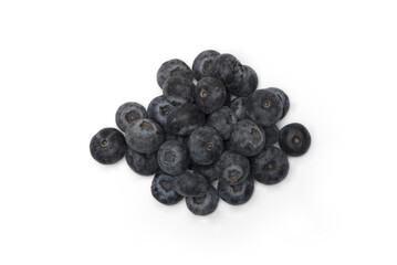 heap blue blueberries seen from above isolated