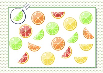 Circle green color. Kindergarten worksheet to help children strengthen his visual discrimination skills. Different slices.