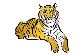 トラ・虎・寅年・年賀状・金・gold